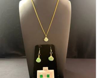 Jade and Crystal Earrings