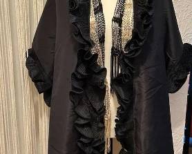 Ellen Raines Martin Taffeta Stole, Beaded Scarves, Sequin Bow Clutch