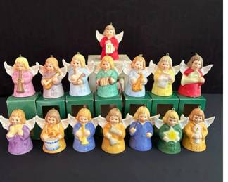 Goebel Hummel First Edition 1976-1990 Annual Angel Bell Christmas Tree Ornaments