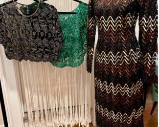 Beautiful Sequin Beaded Dress, Top, and Shawl