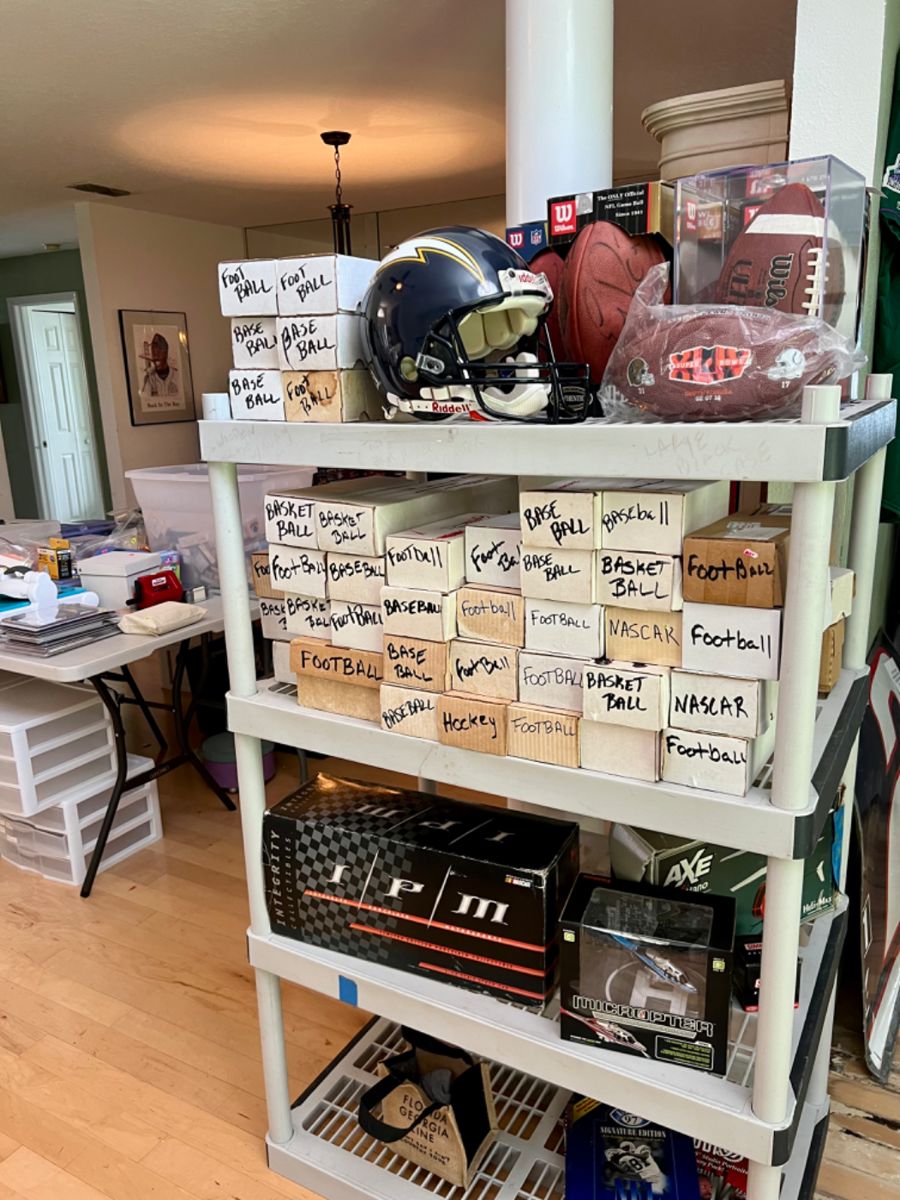 Trading cards mostly from the 90’s of all four major sports and nascar