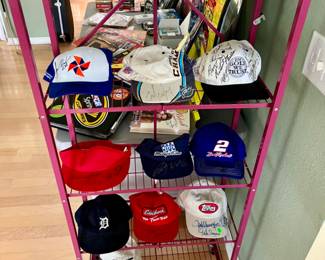 Signed caps by Rusty Wallace, Gale Sayers, Jack Youngblood and others with COA’s