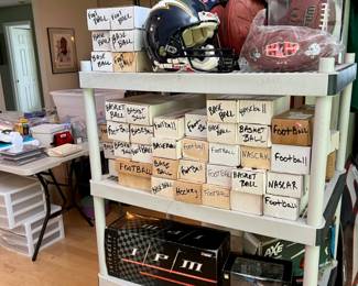 Trading cards mostly from the 90’s of all four major sports and nascar