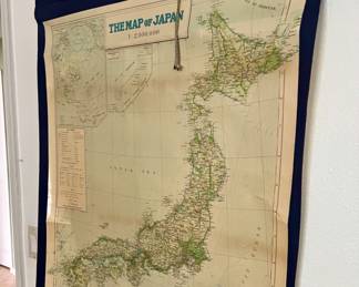 Vintage wall map of Japan