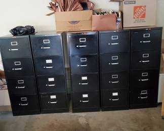 Five Hon Filing Cabinets