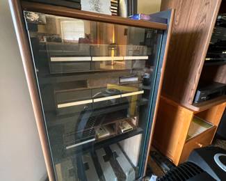 stereo cabinet/ cassette tapes/ cassete tape holders /furniture