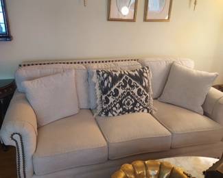 Masterfield Sofa - only 3 years old, Kimball marble top coffee tables