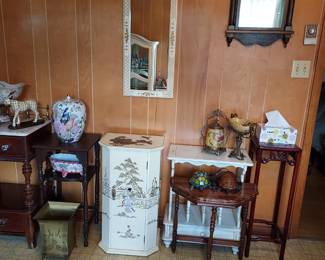 Asian style cabinet & mirror