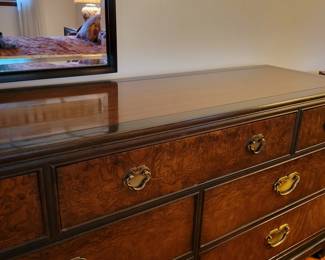 Bedroom Dressers, burled wood