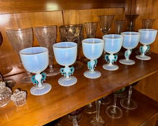OMG These are gorgeous!!!  Italian Opalescent Glass maybe Durand?