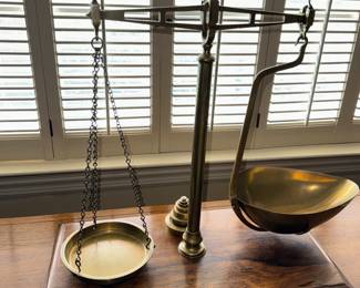 Antique Victorian Brass Scale