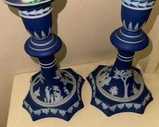 Wedgwood Jasperware candlesticks
