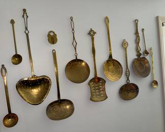 English Brass Cooking utensils 