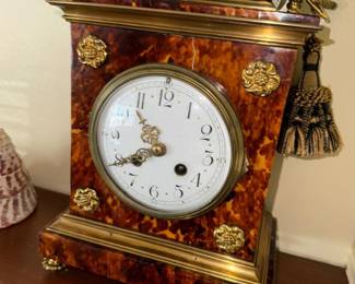 Victorian Tortoiseshell Bracket clock