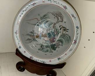 Old Asian Charger on stand