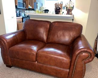 Leather Love Seat $245