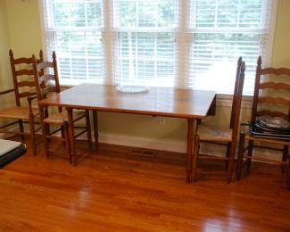 ^ foot plus Harvest table and 4 chairs