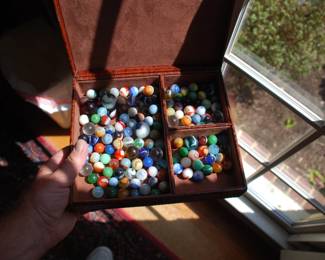 Antique Marbles- 2 boxes