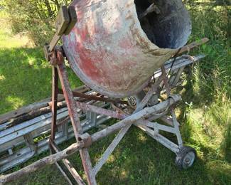 Electric Cement Mixer, about 1/3 yard capacity.