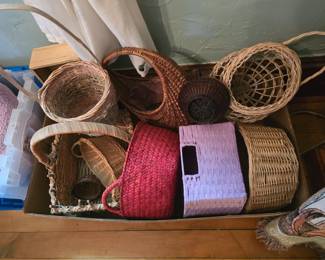 Just a few of many baskets on the property.