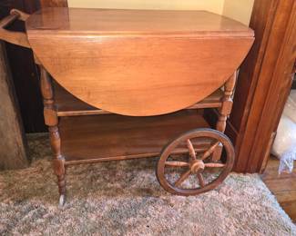 Mid Century Drop Leaf Serving Cart
