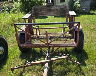 Vintage Horse drawn buggy, 6' wide.