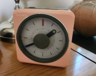Vintage Sony Cube Clock, Radio