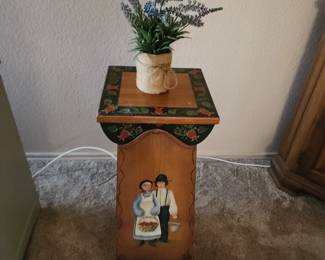 Tole Painted Cabinet / Cupboard