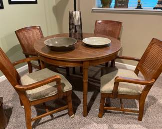 Came back chairs and table set