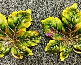 Jay Strongwater Floral Trinket Tray