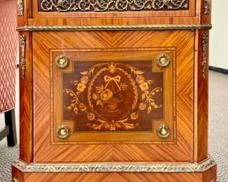 Pair, Inlaid Marble Top Side Table