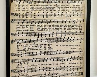 "The Old Rugged Cross" Framed Lyrics