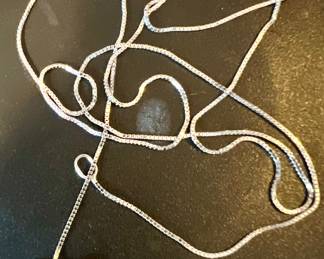 14K White Gold Chain