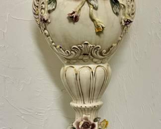 Capodimonte Italian Double Handled Urn on Stand