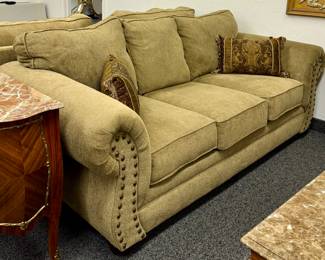 (2) Chenille Sofa's with Nailhead Trim