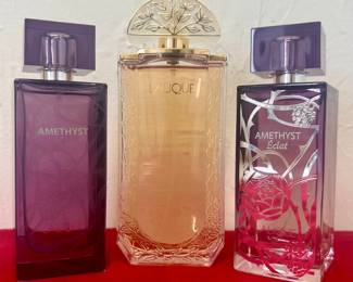 Item 6:  (3) Lalique Perfumes (Amethyst, Lalique, Amethyst Eclat):  $48/Each