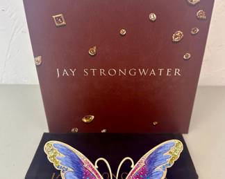 Item 41:  Jay Strongwater Butterfly Figurine (purple wings):  $275