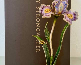 Item 58:  Jay Strongwater Iris Object - 12.25":  $795