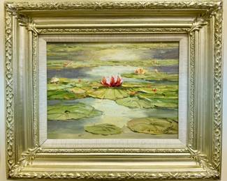 "Lily Pads" Oil on Canvas, Signed