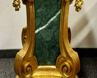 Marble & Gold Gilt Pedestal
