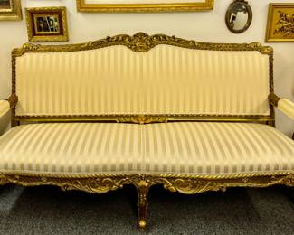 French Style Gold Gilt Sofa