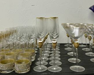 Assorted Champagne, Wine & Martini Glasses