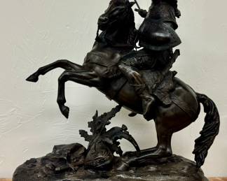Bronze Viking, Signed August Moreau