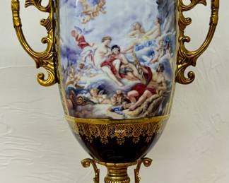 Hand Painted Porcelain Urn
