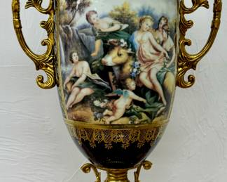 Hand Painted Porcelain Urn