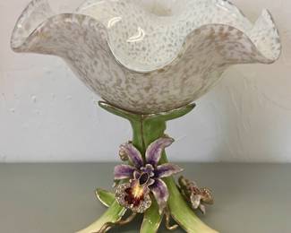 Item 12:  Jay Strongwater Fluted Dish - 10" x 9.25":  $745