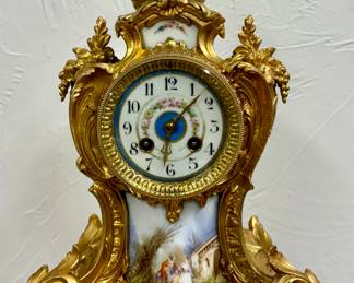 Hand Painted Porcelain Mantle Mirror