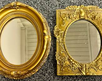We have gold gilt mirrors in all shapes & sizes at this sale!