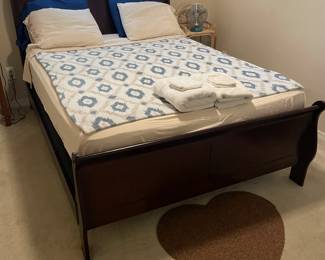 Queen size Sleigh bed w Sealy Posture pedic mattress