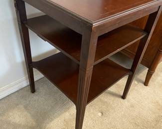 End table 3 tiers $65.00 18”x 18” x 25”t
